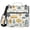 Cars Tree Building, variant on 3 Ring Zipper Binder with Shoulder Strap Waterproof Trapper Keeper 2 Inch D-Ring 500 Sheets Capacity Moose Tree Silhouette