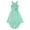 Mint Green, variant on YiZYiF Kids Girls Chiffon Lace Floral Birthday Party Dress High Low Hem Wedding Dress with Silky Sash