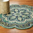 thumbnail image 4 of Ox Bay Emily 5' Round Green Floral Medallion Indoor Area Rug, 4 of 5