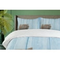 thumbnail image 4 of Ambesonne Animal Duvet Cover Sets, Vivid Rustic Kitty, 2-King, Caramel Blue, 4 of 7