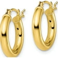thumbnail image 2 of Sterling Silver Gold-Tone Polished 3X16mm Hoop Earrings (17.3 X 15.9) Made In India qe13168, 2 of 5