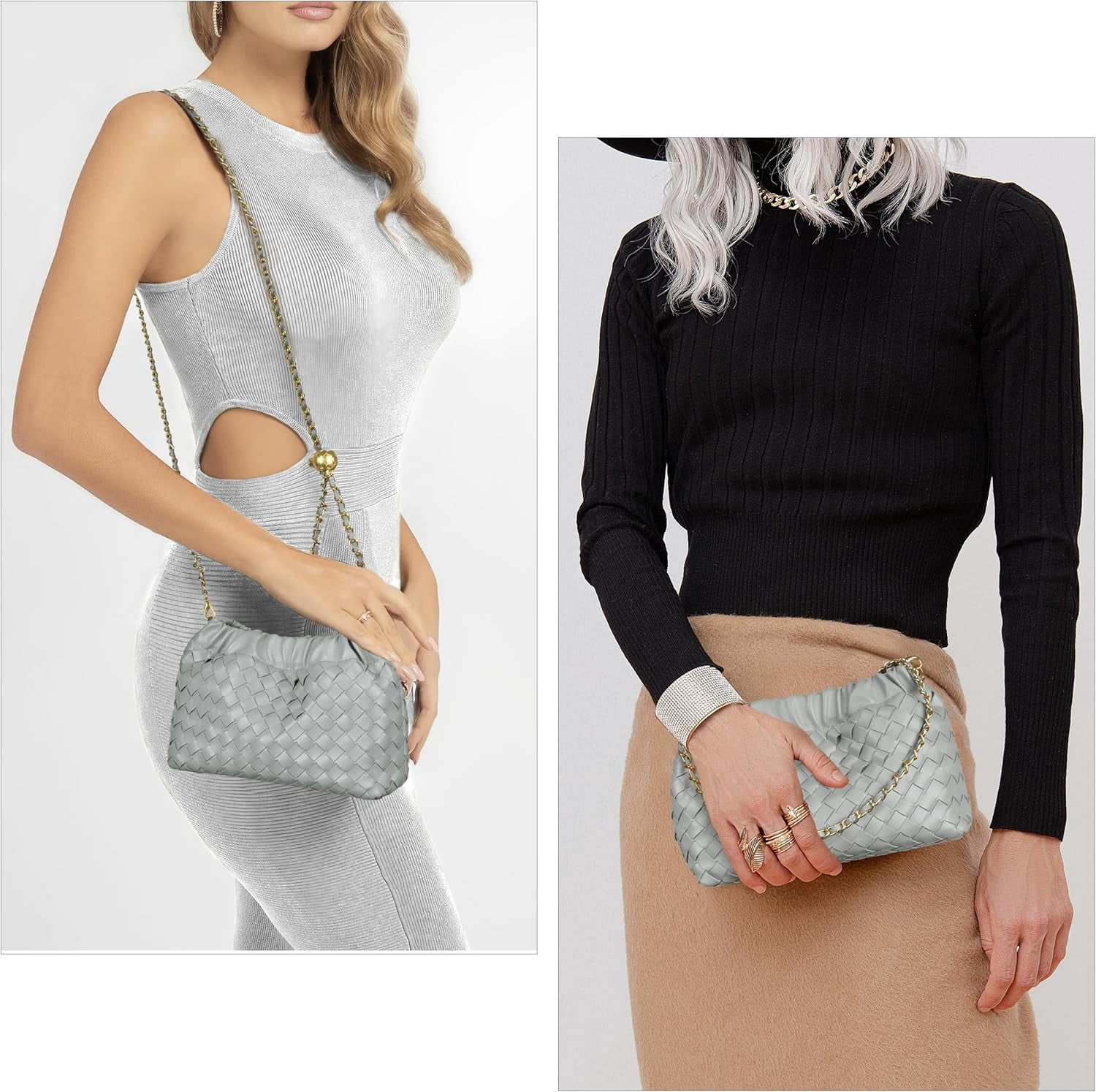Small Crossbody Bag For Women Trendy.Dumpling Bag Clutch Purse For Women Evening Bag Cloud Purse Vegan Leather Hobo Bag