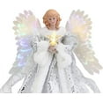 thumbnail image 5 of BaiTrend Christmas Tree Topper White Angel Top Figurine Xmas Ornaments 9x9 Inch Indoor Office Year Holiday Decoration, 5 of 5