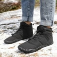 thumbnail image 2 of CHENge Winter Boots for Men Wide Ankle-High Pointed Toe High Top Thermal Cute Printed Casual Brown Cowboy Booties(Black,9.5), 2 of 7