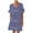Navy, variant on Women's Summer Beach Dresses Casual V-Neck Dress Pocket Printed Short Sleevele Ruffle Dress