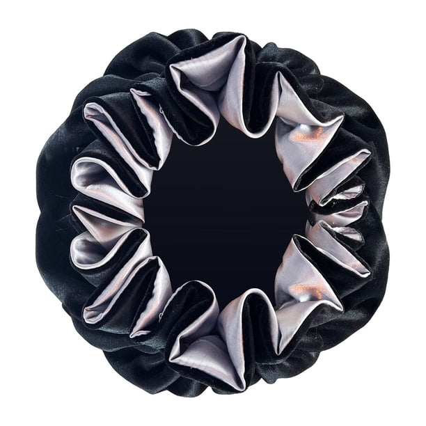 Gorro de Dormir para mujer y niña Hugo de doble capa transpirable Negro y gris
