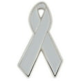 thumbnail image 2 of Grey Awareness Ribbon Enamel Lapel Pin 1, 2 of 2