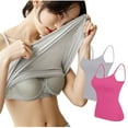 thumbnail image 2 of vigerkar 2 Pack Womens Tummy Control Scoop Neck Camisole Tops for Women Seamless Tank Tops Hot Pink, L, 2 of 3