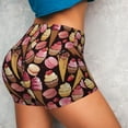 thumbnail image 4 of Balery Ice Cream Cake Pantalones cortos de entrenamiento estampados para mujer, sin costuras, ajustados, para gimnasio, yoga, correr, deportes, ejercicio activo, fitness.-XX-Large, 4 of 8