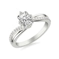 thumbnail image 2 of Ammo Jewel 14K White Gold Plated Twist Engagement Ring - 2.1 Ct Radiant Cut Lab-Created Simulated Diamond - Ideal for Proposals, Anniversaries, and Birthday Gifts for Women - Solitaire Design, 2 of 3