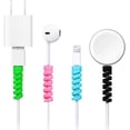 thumbnail image 2 of Protector de cable de alta calidad, compatible con iPhone, protectores de cargador flexibles de silicona para líneas de datos de teléfonos celulares, cable de mouse, prolonga la vida útil de los, 2 of 5