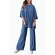 thumbnail image 5 of Set de salón Outfit PRETTYGARDEN para mujer, 2 piezas, azul, talla M, 5 of 8