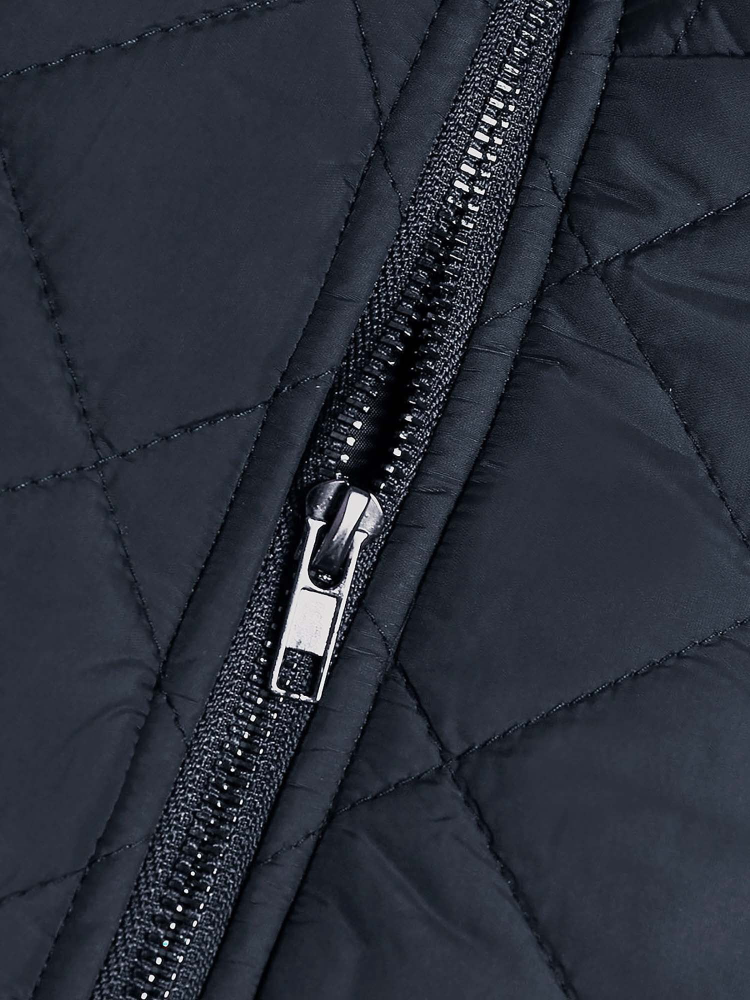 DARING DIVA Women's Zip Stand Collar Quilted Padded Vest M Dark Blue