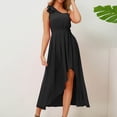 thumbnail image 2 of FAIWAD Robes d'Été pour Femmes 2024 Robe Maxi Irrégulière Asymétrique Sans Manches à Nouer Longue, 2 of 8