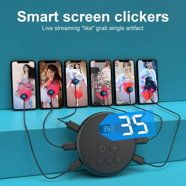 Universal Smartphone Screen Clicker Automatic Clicker Physical Auto Click  Smart Touch Screen Game Suitable for all mobile phones(4 clicker) 