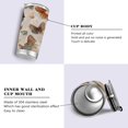 thumbnail image 2 of 20oz Double-Wall Vacuum Insulated Stainless Steel Tumbler with Straws Sports Mugs BPA-Free Earthy Tones Butterflies, 2 of 7