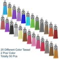 thumbnail image 4 of Borlas de llavero, juego de anillos de llavero a granel de 150 Uds. Incluye 50 Uds. De borlas para manualidades, 50 Uds. De anillos de llavero para llavero acrílico, 4 of 5