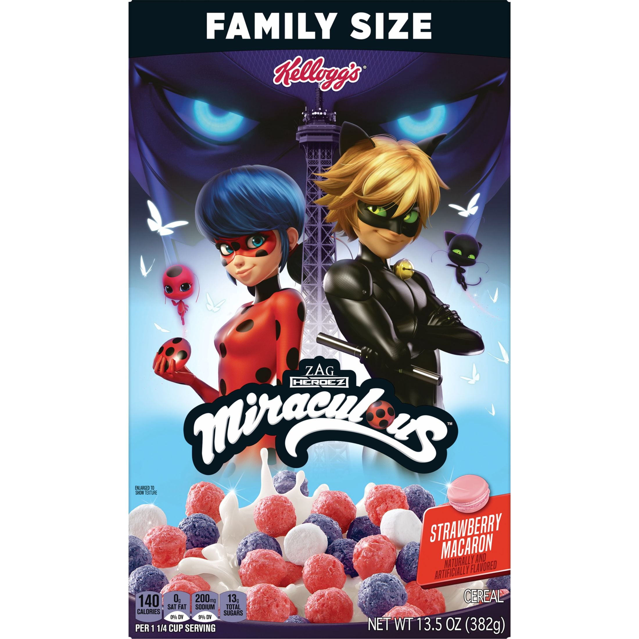 Kellogg's Miraculous Tales of Ladybug and Cat Noir Strawberry Macaron