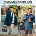 thumbnail image 2 of Mpow Insulated Lunch Box for Men Women, Portable Single-layer Lunch Bag, Lightweight Tote Bag with Adjustable Shoulder Strap Leakproof With Side Tissue Pocket，Gray, 2 of 2