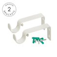 thumbnail image 4 of Ivilon Drapery Window Curtain Rod Set - Square Design 1 1/8 Rod. 28 to 48 Inch. Ivory/White, 4 of 4