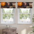 thumbnail image 2 of LALILO Kitchen Curtain Valance Hot Knitted Scarf Books Pumpkin Rod Pocket Window Curtain 52"x 18" Set of 2, 2 of 5
