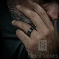thumbnail image 3 of Metal Masters Mens Tungsten Ring Black Wedding Band High-Polish Comfort-fit 8mm, 3 of 7