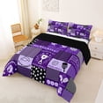 thumbnail image 2 of Erosebridal Pickleball Ball Sport Kids Queen Comforter Set,Cartoon Games Trophy Bedding Comforter Set For Boys,Reversible black,3pcs, 2 of 7