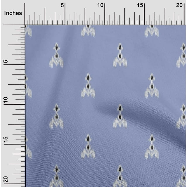 oneOone Viscose Chiffon Fabric Ethnic Ikat Print Sewing Fabric BTY 42 Inch Wide
