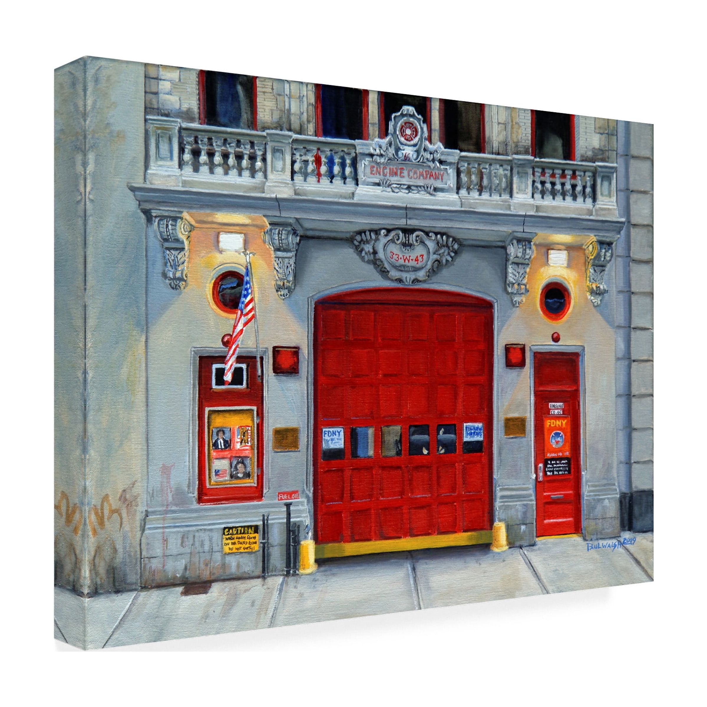 Trademark Fine Art 'Fdny Engine 65' Canvas Art by Paul Walsh