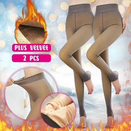 

bvgfsahne Skin Through Thin Bottoming Ladies 2Pc Fake Socks Skin Penetrating Elastic Warm 90G Tights