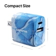thumbnail image 4 of Powertek Marble Dual Port Wall Charger, Blue, 20W USB-C PD + 18W USB-A, Fast Charging, Charge Two Devices, 4 of 5