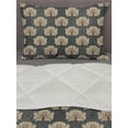 thumbnail image 3 of Floral Comforter & Sham Bedding Set, Art Nouveau Style Romantic Poppy Flowers and Ornate Nature Design, 3 pcs Duvet Set Microfiber Filling Quilt, 5 Sizes, Tan Grey Vermilion, by Ambesonne, 3 of 4