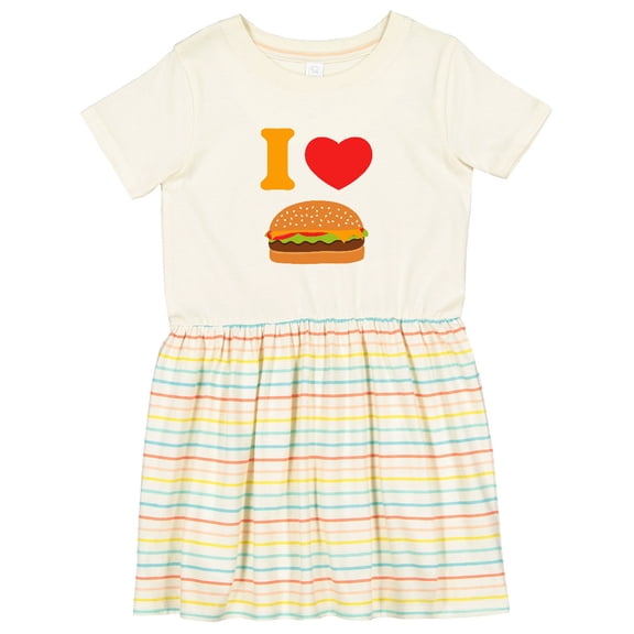 Inktastic I Love Cheeseburgers Girls Toddler Dress