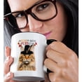 thumbnail image 2 of 3drose, Thanksgiving Cat Lover Humor with an Orange Tabby Maine Coon Cat, 11oz Two-tone Black Mug, 2 of 6