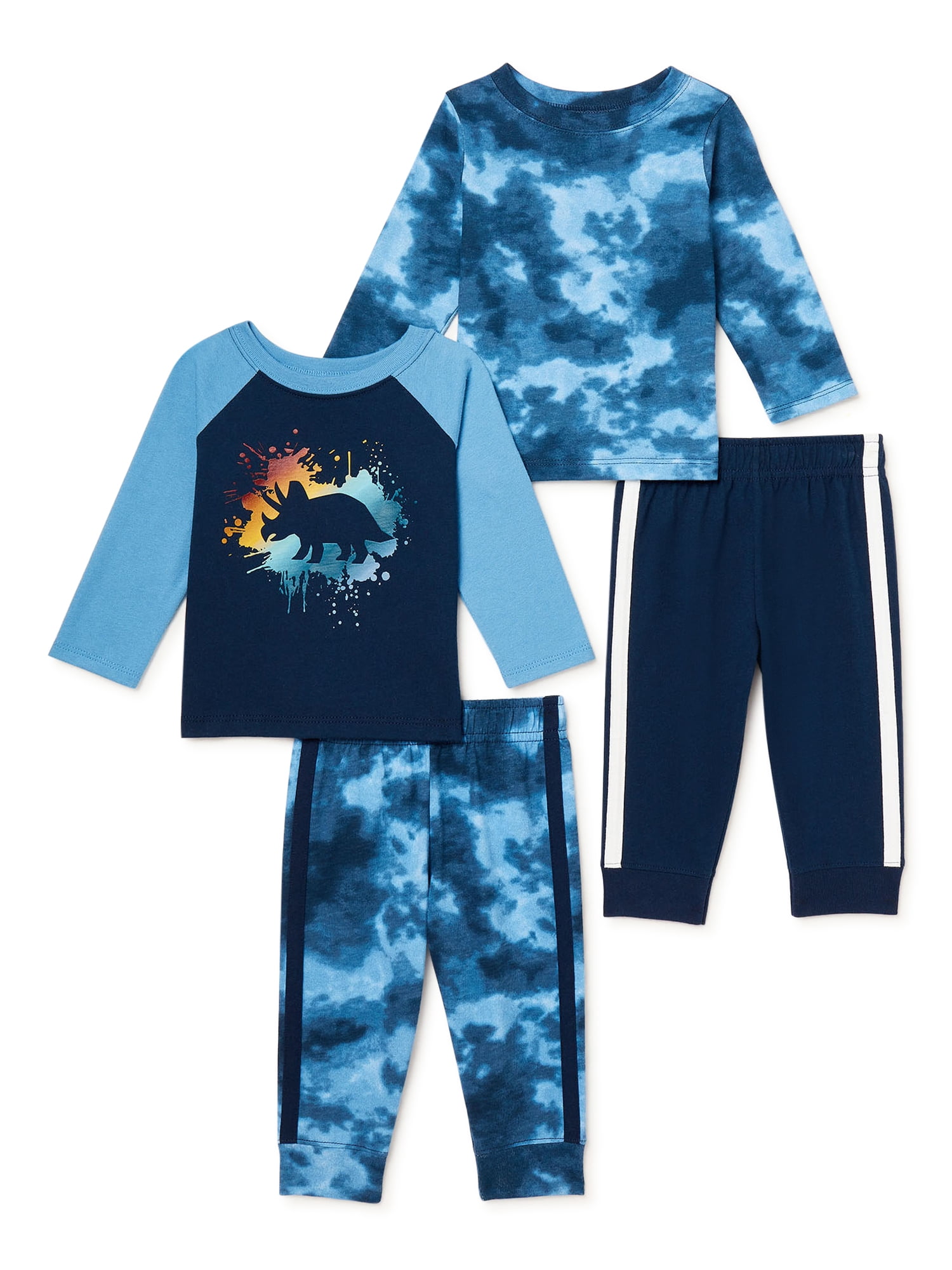 Garanimals Baby Boy TShirt and Taped Joggers Outfit Set, 4Piece