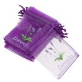 thumbnail image 3 of 20pcs Lavender Sachets Drawstring Bags Empty Organza Pouches Sachet Empty Bags Organza Gauze Bags for Lavender Herbs Spices Purple, 3 of 4