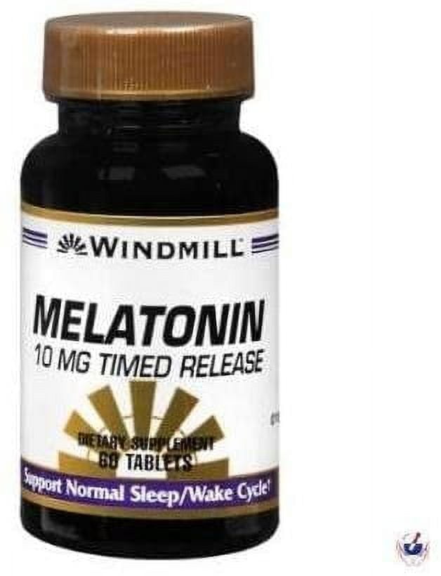 Windmill Melatonin 10 mg Timed Release Tablets 60 Tablets (Pack of 6)