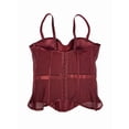 thumbnail image 6 of Corset Tops for Women Going Out Bustier Top Sleeveless Adjustable Straps Tops with Back Hooks Wine Red S, 6 of 9