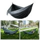 thumbnail image 4 of Hamaca de nailon para acampar al aire libre para 2 personas, cama colgante de paracaídas, columpio para dormir gris, 4 of 9