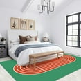 thumbnail image 2 of Sports Ground Area Rugs, Running Track Design Carpet, Non Slip Low Pile Washable Indoor Rug for Living Room Bedroom Gameroom Study Office Entrance Foyer 3ftx5ft, 2 of 8