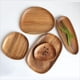 thumbnail image 5 of Bandeja de madera natural para servir aperitivos, frutas y refrescos. Platos para el hogar. SG, 5 of 9