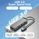 thumbnail image 2 of Adaptador USB 3.0 Hub 4 en 1 VENTION 15 cm SuperSpeed habilitado corriente externa mico USB (5V-2A), 2 of 6