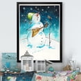 thumbnail image 1 of Designart Christmas Snowman Playing Guitar IV Traditional Framed Wall Art, 1 of 4
