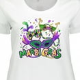 thumbnail image 4 of Inktastic Mardi Gras Masks and Beads Women's Plus Size T-Shirt, 4 of 5
