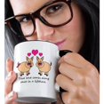 thumbnail image 2 of 3dRose, True Love Comes Along Once in a Lifetime – Cute Pig Love Design, 15oz Two-Tone Black Mug, 2 of 7