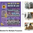 thumbnail image 4 of Mothers Day Sister in Law Gifts Throw Blanket 60inx50in - Sister in Law Gifts for Women - Gifts for Sister in Law - Birthday Gifts for Sister in Law - Sister in Law Wedding Gift, 4 of 6