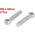 thumbnail image 2 of M8 x 40mm 6mm Eye Inner Dia 304 Stainless Steel Swing Bolt Silver Tone 2Pcs, 2 of 2