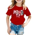 thumbnail image 2 of WEAIXIMIUNG Girl Belt Buckle Bouquet Cute Printed Girls' Solid Color Casual Top 120, 2 of 4