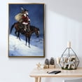 thumbnail image 5 of A Cowboy Christmas - Framed Gallery Wrapped Holiday Canvas - 25 x 37 - Gold Frame, 5 of 8