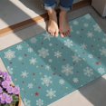 thumbnail image 4 of Blue Christmas Snowflake and Star Pattern Door Rugs,Washable Non Slip Door Mats Indoor,Decorative Door Mats,Entry Mat Indoor for Entrance,Bedroom,Kitchen,Bathroom,20"x32", 4 of 6